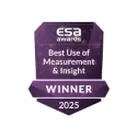 ESA Awards 2025 winner badge for Best Use of Measurement & Insight