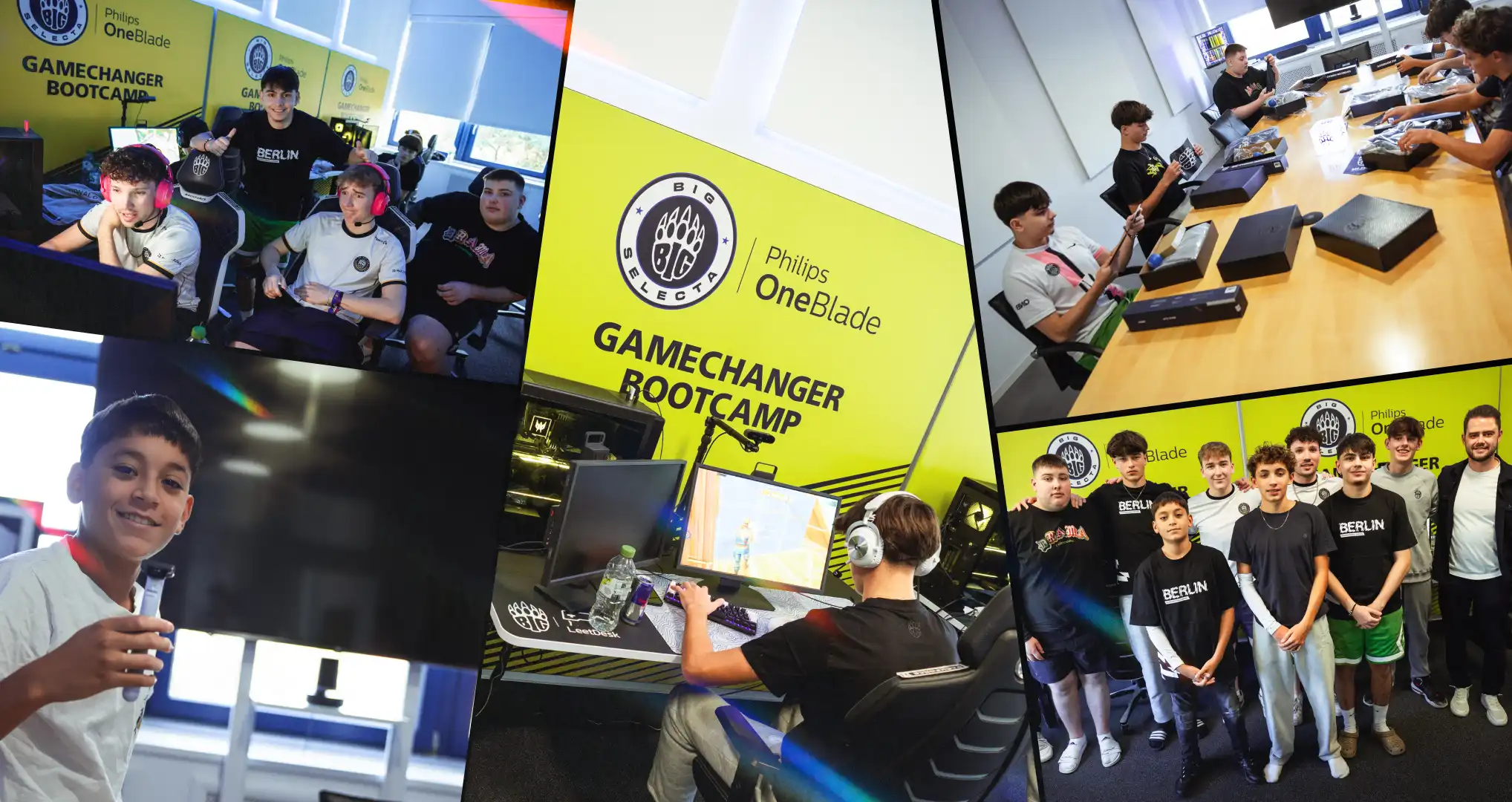Youth gamers participate in BIG’s Philips OneBlade Gamechanger Bootcamp across multiple training activities.