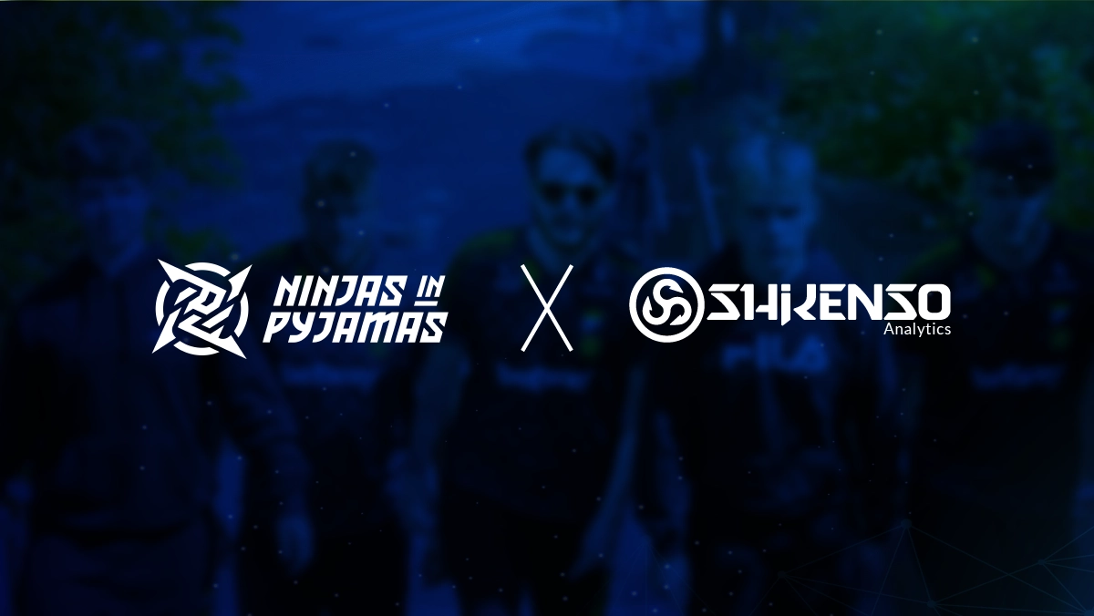 Ninjas in Pyjamas partners with Shikenso Analytics, showcasing collaboration between esports organization and data analytics company.